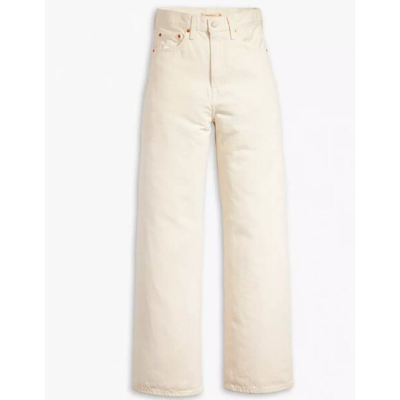 New Levi's 26x30 Premium Ribcage Wide Leg Women's Jeans Barely Freezing White - Picture 1 of 8